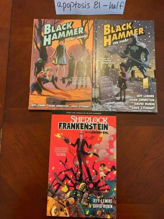 Black Hammer Vol 1 And 2 Tpb,  Sherlock Frankenstein Tpb Lemire