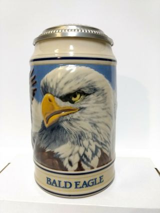 Budweiser Endangered Species Bald Eagle Stein No Issues Vintage 1989 & Numbered