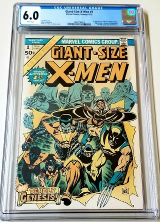 Giant - Size X - Men 1 Cgc 6.  0 White Pages 1st X - Men 2nd Full Wolverine 1975