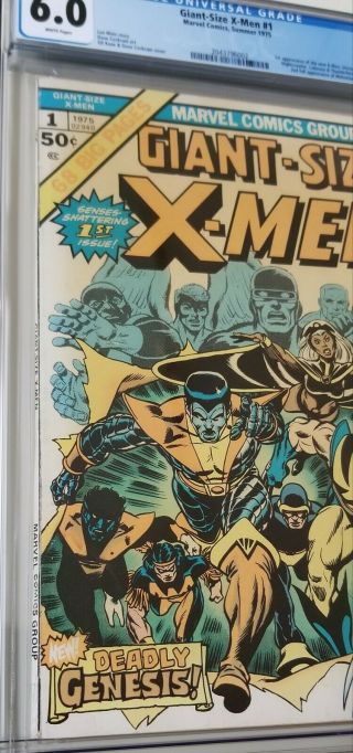 GIANT - SIZE X - MEN 1 CGC 6.  0 WHITE pages 1ST X - MEN 2ND FULL WOLVERINE 1975 4