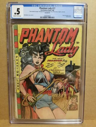 Phantom Lady 17 Cgc.  5 Classic Matt Baker Cover & Art Gga 1948 Fox