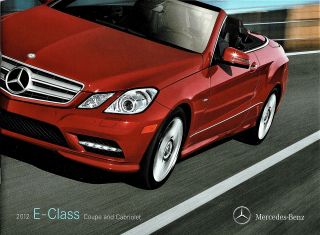 2012 Mercedes - Benz E - Class Coupe And Cabriolet E 350 Deluxe Sales Brochure