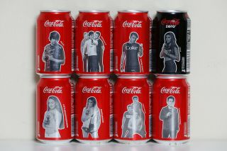 2016 Coca Cola 8 Cans Set From Poland,  Youtubers