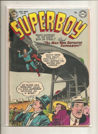 Dc Superboy 28 1953 Golden Age Comic Book Rare Penguin App