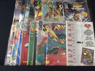 Dc Comics Collectible Box Set Of 17; Superman,  Robin,  Batman,  Flash,  Mr.  T,  Bonus