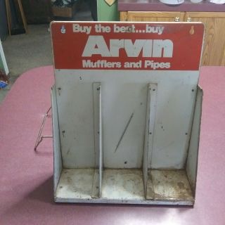 Vintag Arvin Muffler Pipe Metal Display Rack Gas Station 1960 - 1970s