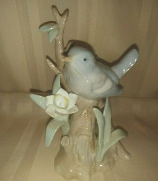 Vintage Otagiri Japan 5.  25 " Porcelain Hummingbird On A Branch Figurine