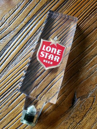 Vintage Lone Star Beer Texas Acrylic Tap Handle Knob
