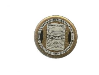 Vintage Small Sample Tin For Mentholatum Made Usa In Spanish