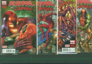 Deadpool Vs Carnage 1,  2,  3,  4 1 - 4 Nm Marvel Comics Cullen Bunn Cbx1b