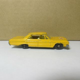 Old Diecast Lesney Matchbox 20 Chevrolet Impala Taxi 1965 Made In England