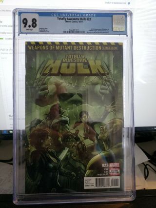 Totally Awesome Hulk 22 (2017) Cgc 9.  8 1st Print 1st App Of Weapon H