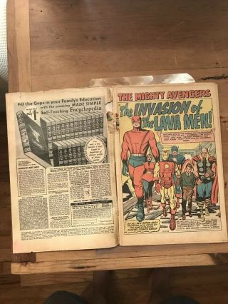 Avengers 5 1964 Kirby Art,  Lava Men Appearance 3