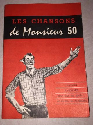Vintage Labatt 50 Canadian Beer Song Booklet - Livret De Chanson De Monsieur 50