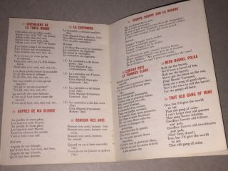 Vintage LABATT 50 Canadian Beer Song Booklet - Livret de Chanson de Monsieur 50 3