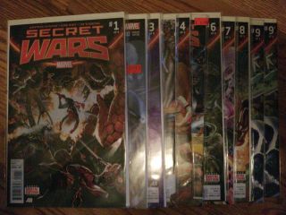 Secret Wars 1 - 9 (11 Comic Books Total, )