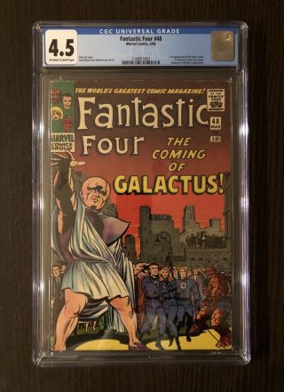 Fantastic Four 48 First Appearance Of The Silver Surfer And Galactus Cgc 4.  5 Ow