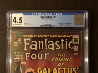 Fantastic Four 48 First Appearance of the Silver Surfer and Galactus CGC 4.  5 OW 2