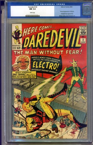 Daredevil 2 Cgc 9.  4 Nm White Pages Universal
