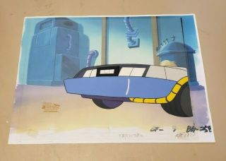 Back To The Future Animation Cel Delorean With Background