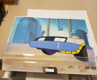Back to the Future Animation Cel DeLorean WIth Background 2