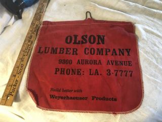 Vintage Olson Lumber Co.  Long Load Red Flag Seattle 1940’s