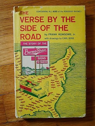 " The Verse By The Side Of The Road,  The Story Of Burma - Shave Signs & Jingles "