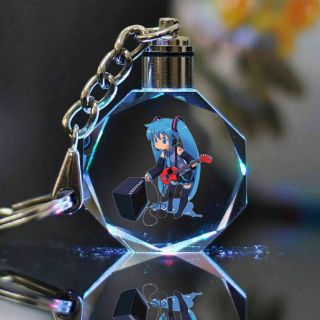 Cute Hatsune Miku Crystal Pendant Keychain Key Chain Keyring Cosplay Gift