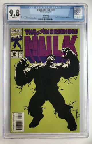 Hulk 377 First Prof Hulk Third Print Cgc 9.  8 Wp Highest Grade Only 1 Of 7