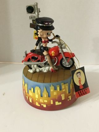 Betty Boop Music Box Figurine Motorcycle Wind Up Non Music Collectible
