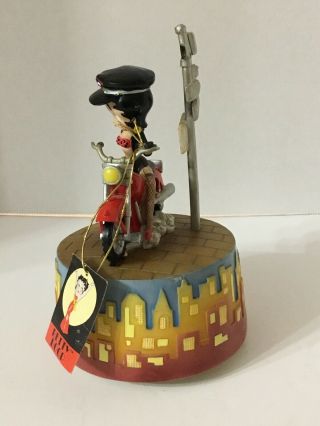 Betty Boop Music Box FIGURINE Motorcycle Wind Up NON Music Collectible 3