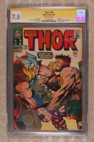 Thor (1962 - 1996 1st Series Journey Into Mystery) 126 Cgc 7.  5 Ss Stan Lee