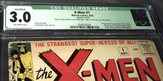 X - Men 1 CGC 3.  0 OW Qualified - Married Cover - Affordable - KEYMarvel 1963 3