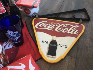Ice Cold Drink Coke Coca Cola Tin Metal Die Cut Out Sign Hanging