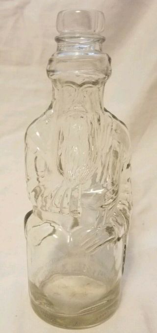 Vintage Clear Glass Moses Poland Water Bottle
