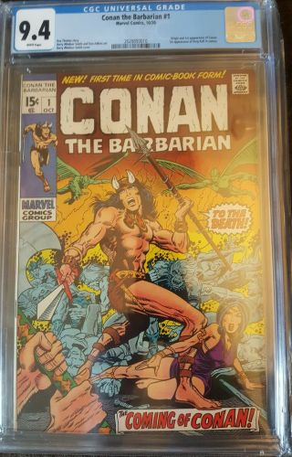 Conan The Barbarian 1 Cgc 9.  4 White Pages 1st App King Kull White Pages