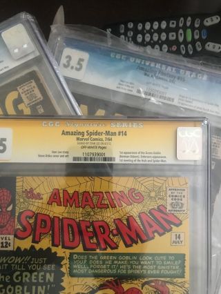 spiderman 14 cgc 7.  5 Signature Series,  1 Of 11 In The WORLD 7