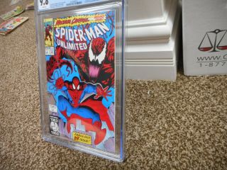 Spiderman Unlimited 1 cgc 9.  8 Marvel 1993 1st appearance Shriek Maximum Carnage 2