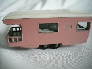 1967 Lesney Matchbox No.  23 Trailer Caravan Pink Diecast