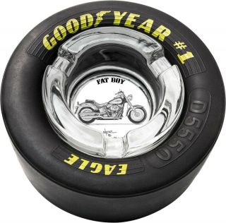 Dale Adkins Art Motorcycle Tire Ashtray