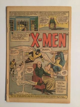 X - Men 1,  1963,  Coverless,  First App X - Men And Magneto,  Marvel