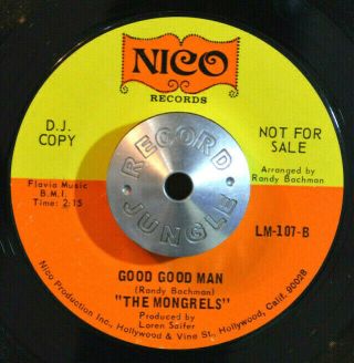 Psych Garage 45 - The Mongrels - Good Good Man /funny Day Nico Promo Vg,  Hear