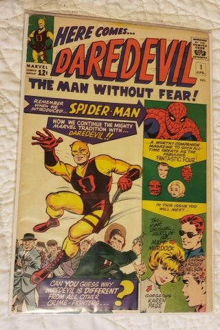 Daredevil 1 (apr 1964,  Marvel) - First Appearance Of Daredevil