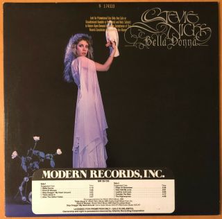 Stevie Nicks Bella Donna Modern 1981 Promo Lp Premium Lacquer Rare Near
