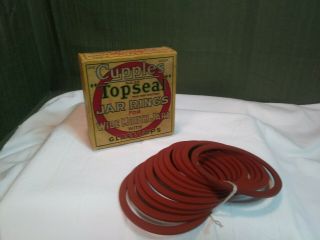 Vintage Box W/rings Cupples Top Seal Jar Rings Wide Mouth Jars Shape