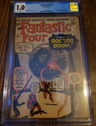 Fantastic Four (1st Series) 5 1962 Cgc 1.  0 0301582001