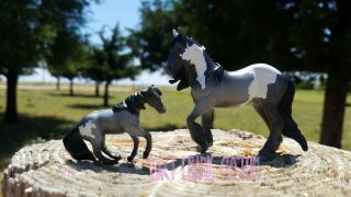 Custom Breyer Stablemate,  Mini Whinnie Blue Roan Cm Ooak Breyer Model Horses
