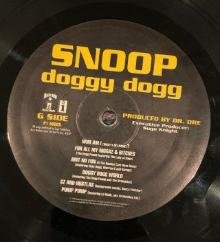 Snoop Doggy Dogg - Doggystyle LP 1996 Pressing Death Row Records Dr.  Dre 4