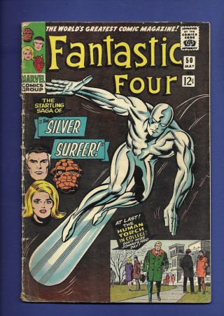 Fantastic Four 50 3rd Silver Surfer Key Silver Age 1965 Marvel Comic Galactus