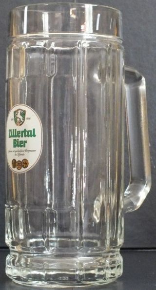 ZILLERTAL BIER 0.  5L BEER GLASS.  VGC.  UK DISPATCH 3